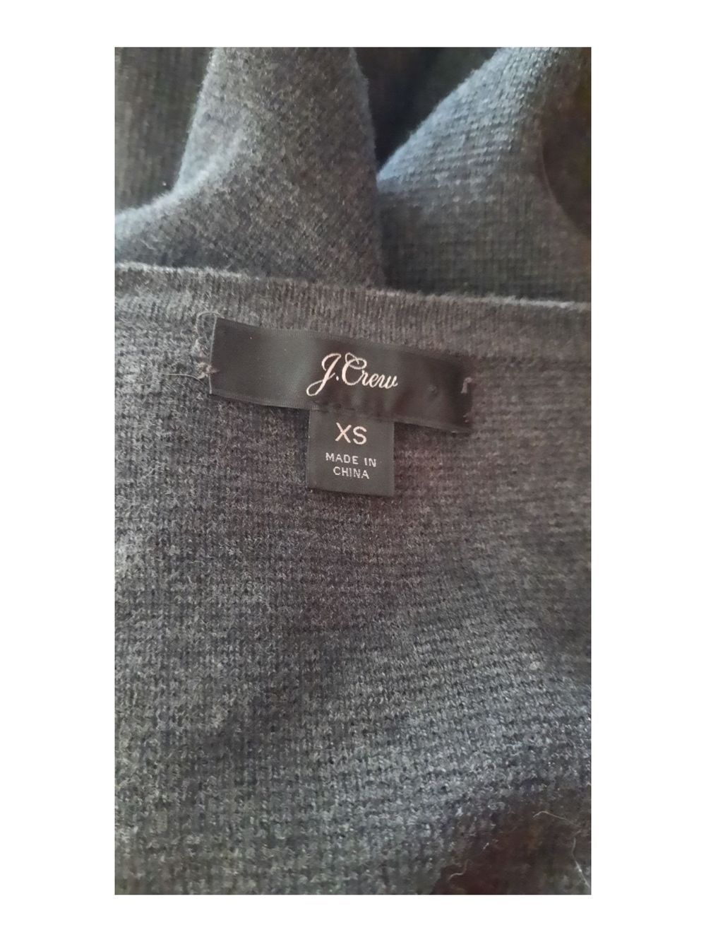 J. Crew Black Wool Blend Open-Front Long Cardigan - Picture 2 of 4